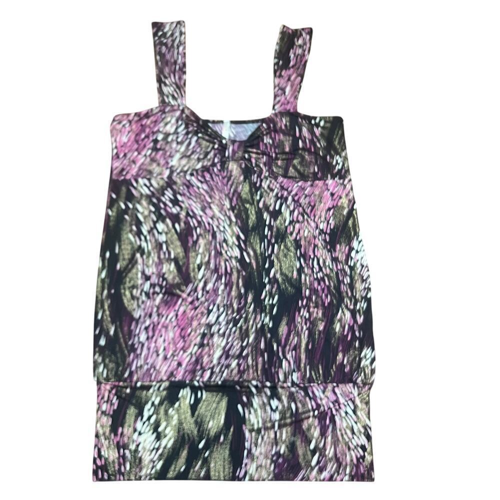 Unica Y2K Purple Black and Gold Top Size XL